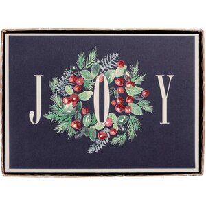 Graphique Christmas Greetings Wreath Holiday Cards, Pack of 15 w/ Envelopes